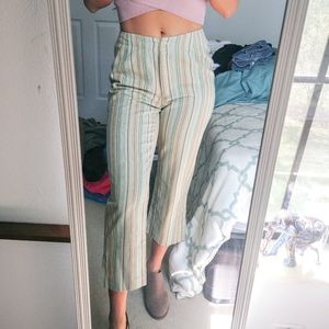 Retro Striped Flare Pants